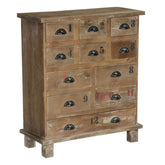 Clovelly Indian Solid Wood 11 Drawer Standard Vertical Dresser